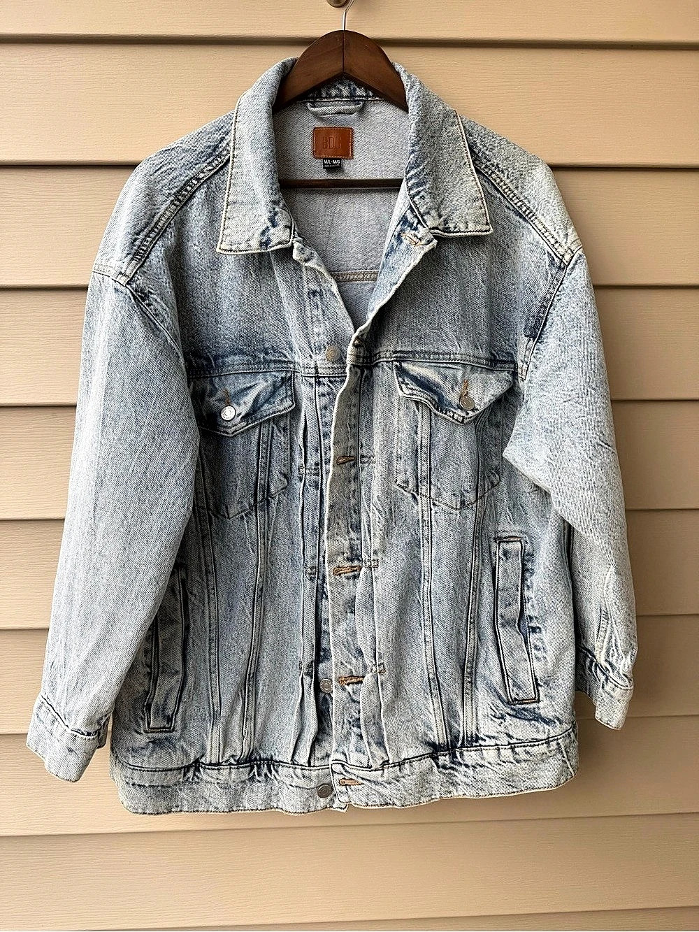 BDG Urban Outfitters Oversized Acid Wash Denim Jacket M/L 90s Trucker